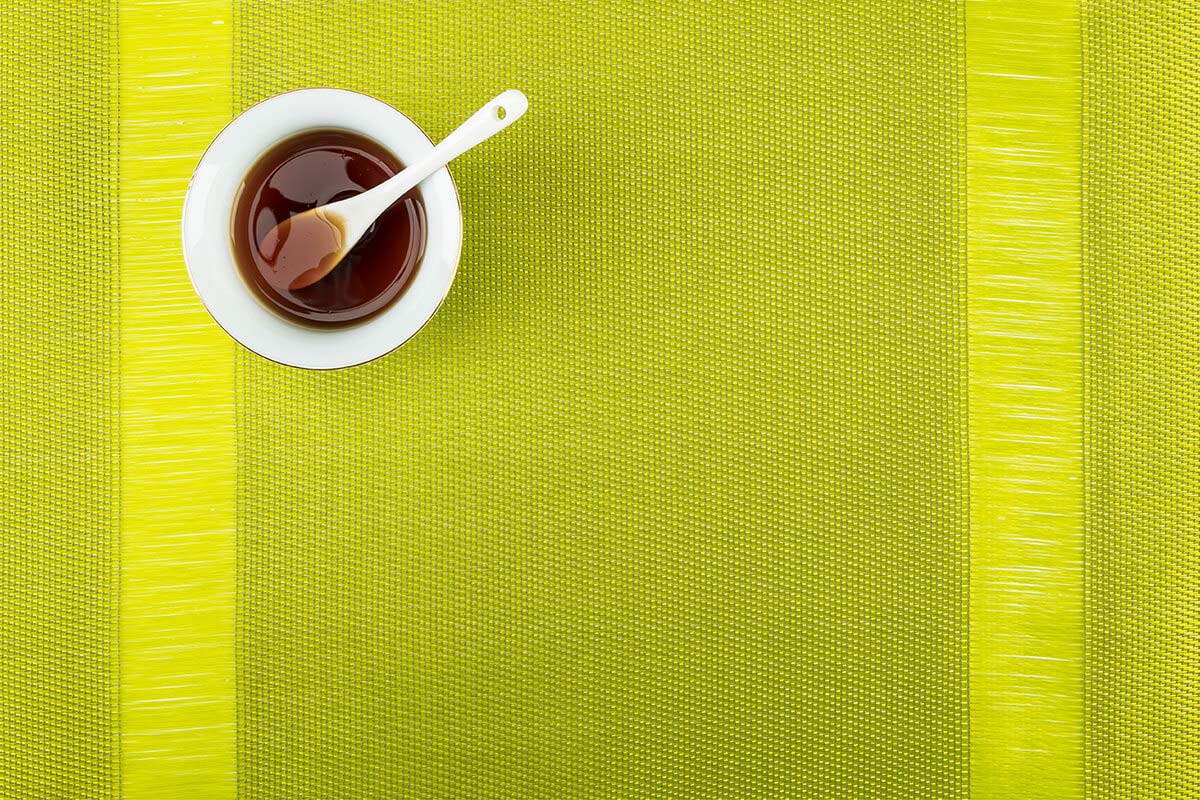 Rectangle kitchen woven PVC table mat
