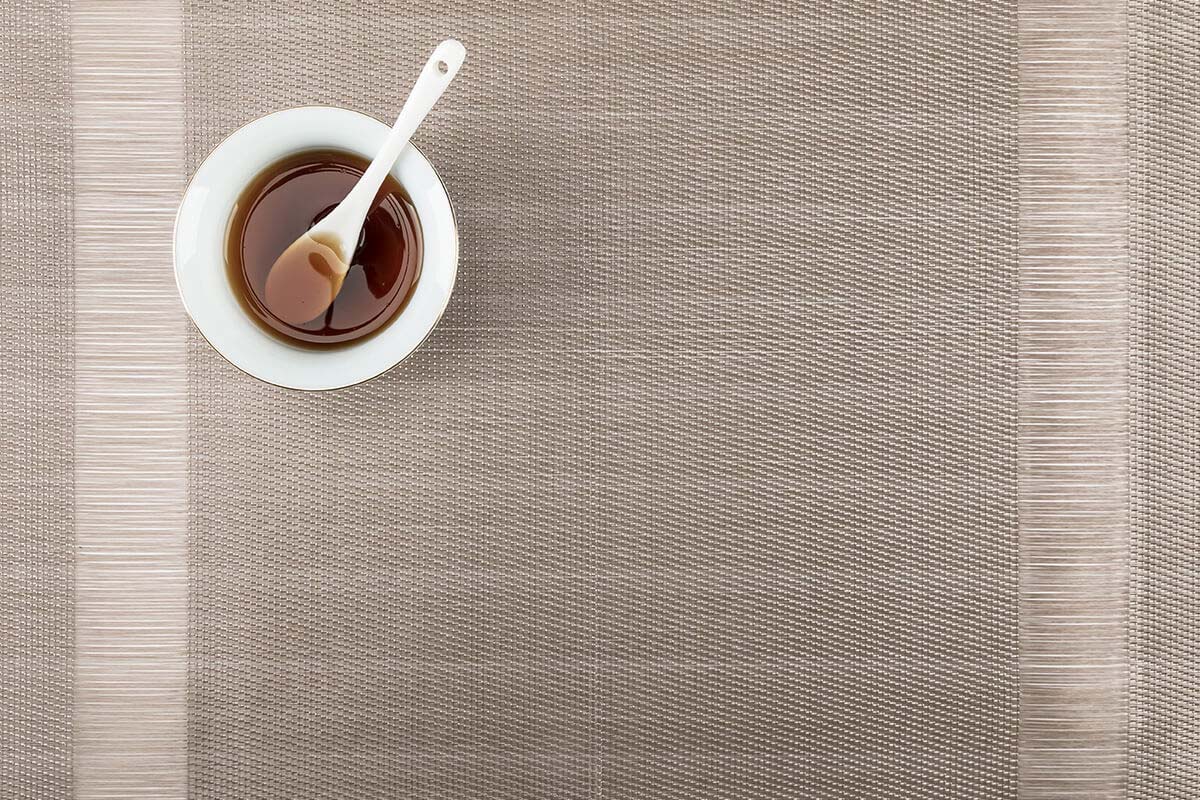 Rectangle kitchen woven PVC table mat