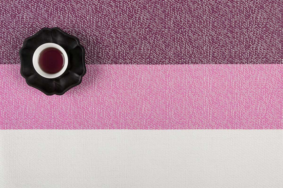 Horizontal wide stripes pvc placemat