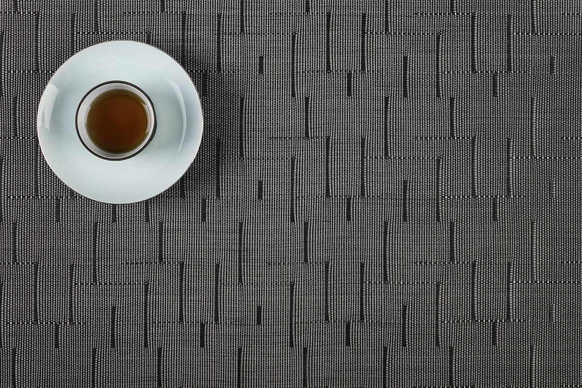 Bamboo design textilene pvc woven placemat