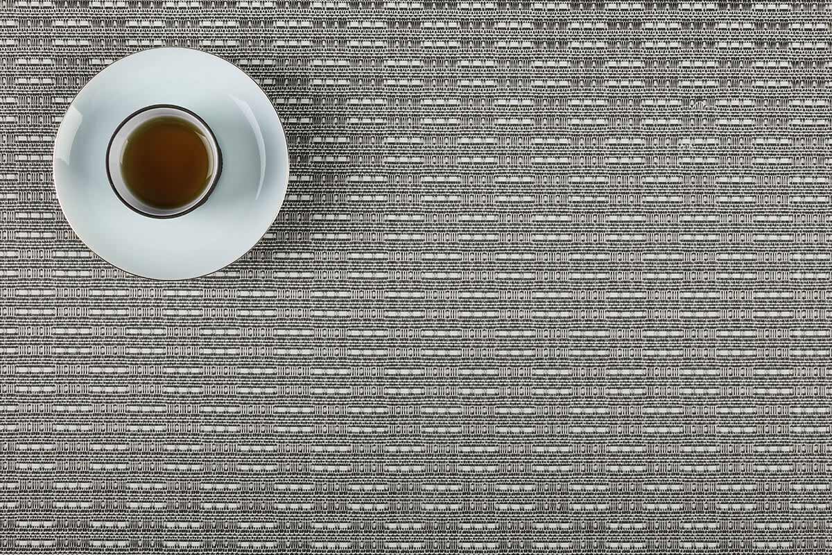 Bamboo design textilene pvc woven placemat